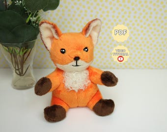 Fox Sewing Pattern PDF DIY Soft Plush Toy Stuffed Animal  Digital Download