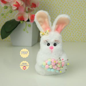 Hase Nadelkissen Schnittmuster PDF Tier Nadelkissen Nadelhalter DIY Video Anleitung