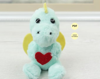 Naaipatroon draken, doe-het-zelfknuffel, knuffel (pdf-patroon)