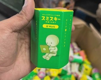 Smiski-Style At Work Mini Figurine – Glow-in-the-Dark Blind Box – Valentines Day Gift