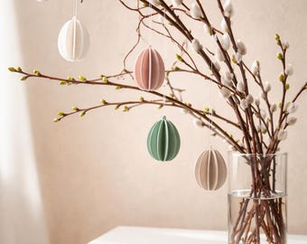 Easter eggs / Easter decorations / Honeycomb eggs / Spring decorations / Easter gift / Colorful hanging Easter eggs as decorations for Easter