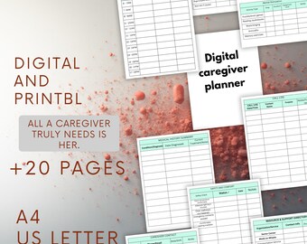 Digital Caregiver Planner Bundle | Health, Safety, Daily Care (Digital Download)