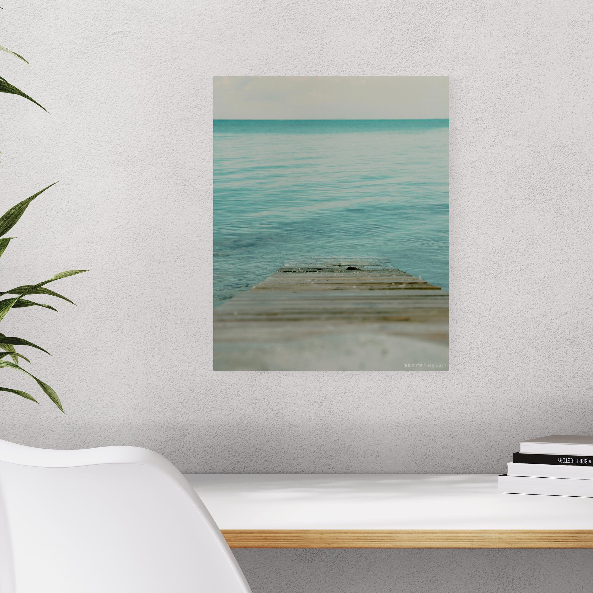 Affiche Poster ARTTOR 40x50cm - Plage Sable Oiseaux - Décoration Murale Nature