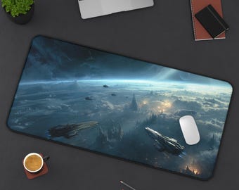 Tapete de mesa | Mouse pad | Médio, Grande, Extra Grande | Estilo Espacial, Nave Espacial Galáxia, Paisagem Fantástica