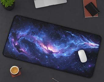 デスクマット | マウスパッド | Mサイズ、Lサイズ、XLサイズ | 宇宙スタイル、ギャラクシーダークブルードラゴン