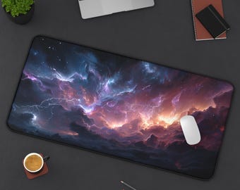 Desk Mat | Mouse Pad | Medium, Large, Extra Large | Space Style, Galaxy Cloud Nebula