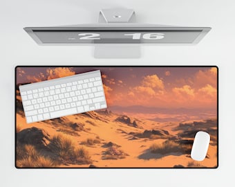 Desk Mat | Mouse Pad | Small, Medium, Large | Desert Sunset Landscape