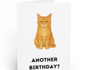 Cartão de aniversário divertido com gatinhos para imprimir, cartão de aniversário engraçado e fofo, cartão de aniversário para download digital, download instantâneo, cartão de aniversário para amigo.