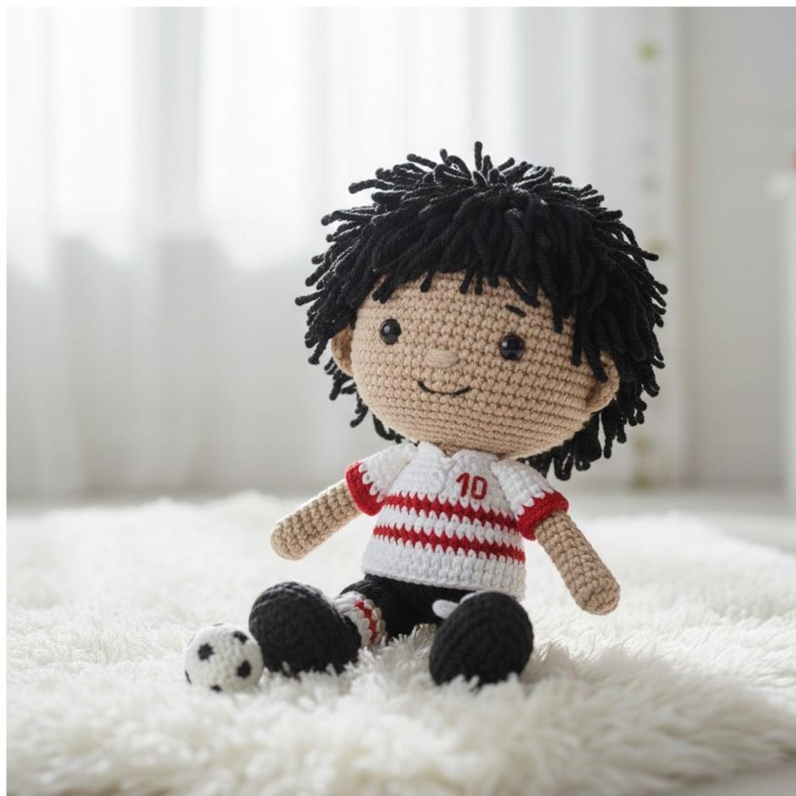 Football Player Amigurumi Crochet Pattern | Soccer Doll PDF Pattern ...