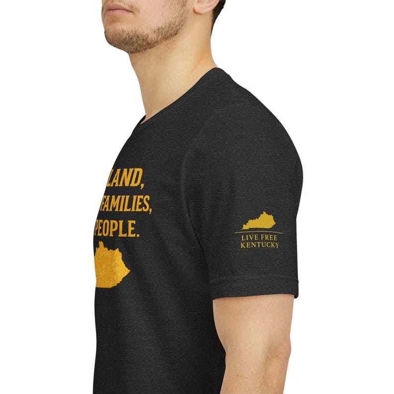 Shirt Good Land Strong Families Free People Kentucky | Live gratis Kentucky Maize Gold Design afbeelding 7