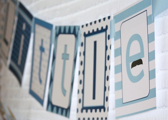Items similar to PDF Little Man Boy Baby Shower Banner- Printable DIY ...