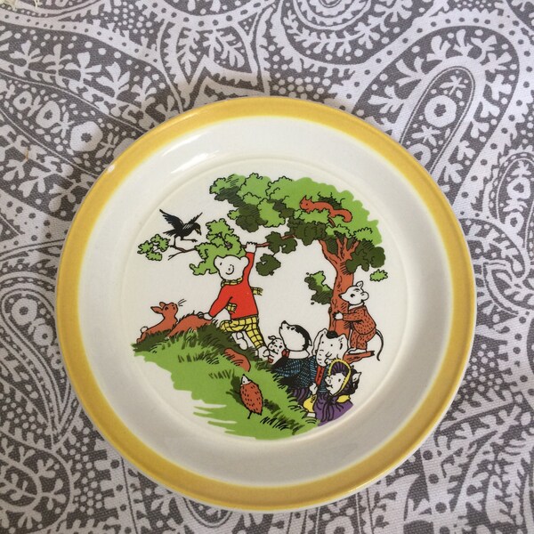Vintage Rupert the Bear plate by Barratts of Staffordshire 1972