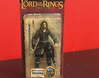 Herr der Ringe Schlacht Action Aragorn 2005 Toy Biz Neue Versiegelte Figur