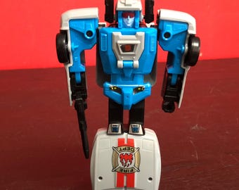 Vintage sirene rector brandweer met Quig 1988 Hasbro Takara G1 transformatoren