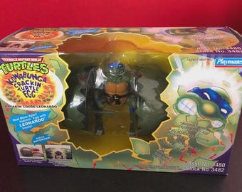 TMNT 1994 Ninja Turtles Kowabunga Crackin Egg Leonardo Figur