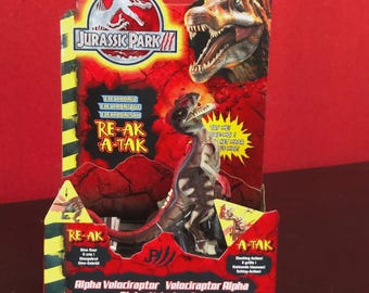 2000 Hasb Jurassic Park III Re-Ak A-Tak Elektronischer Alpha Velociraptor