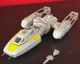 Y-Wing Fighter 100% Komplettes Star Wars ROTJ 1983 Kenner Vintage Fahrzeug