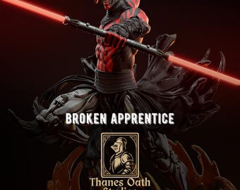 Broken Apprentice - Dark Lord Fallen Disciple Sci-Fi Revanant Darth Maul Resin Figur 16K
