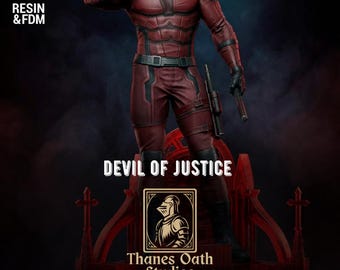 Teufel Der Gerechtigkeit - Blind Vigilante Street Hero Urban Defender Daredevil Resin Figur 16K