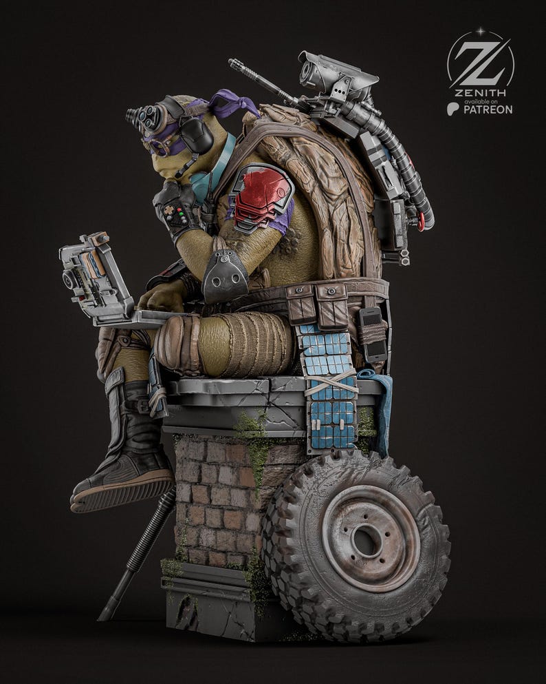 Tech Turtle - Ninja Turtle Sewer Warrior Bo Staff Genius Donatello ...