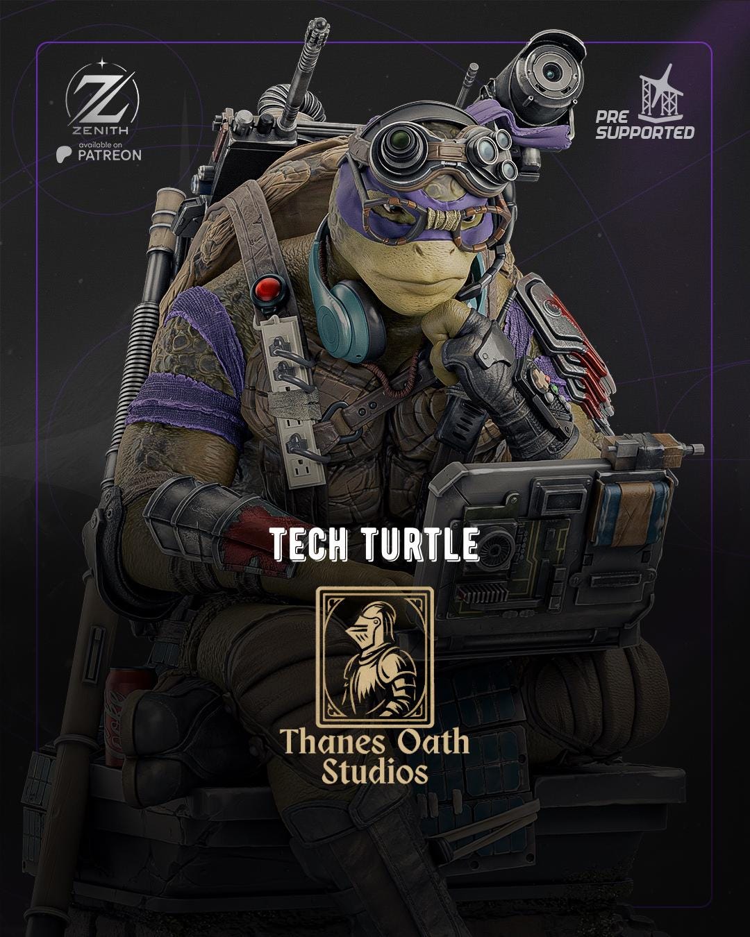 Tech Turtle - Ninja Turtle Sewer Warrior Bo Staff Genius Donatello ...