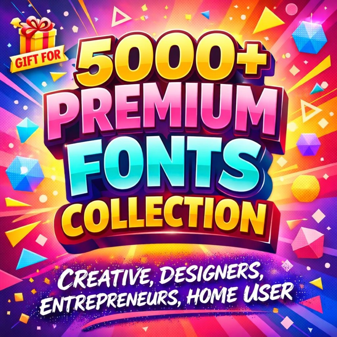 5000+ Premium Fonts Bundle With | 3D Fonts Included | Ultimate Font ...