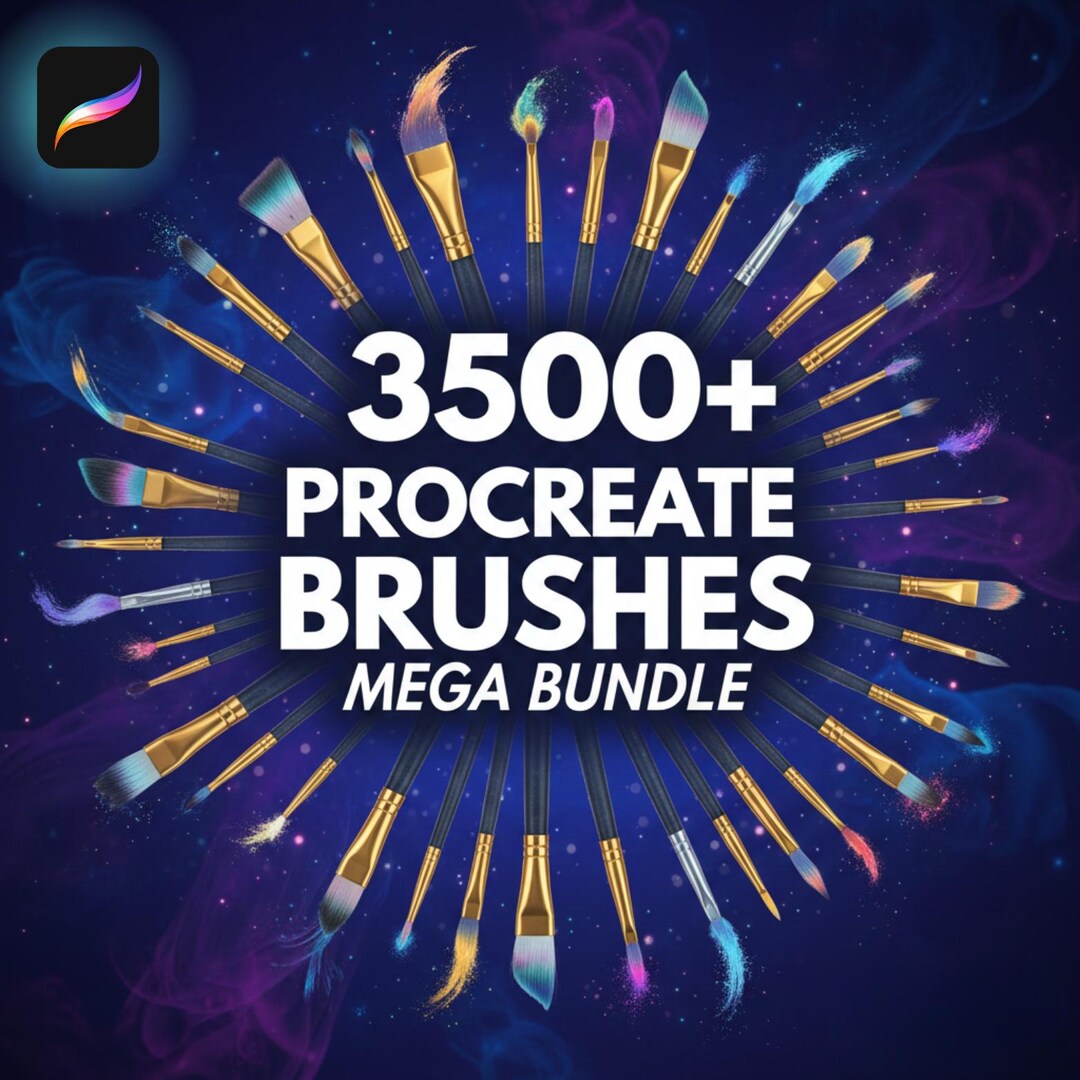 3500+ Procreate Brushes Mega Bundle – Charcoal, Ink, Pencil, Watercolor ...