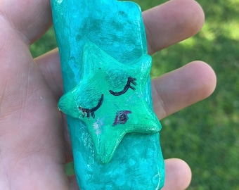 Sleeping Star Full Size Clay Lighter Case in Teal