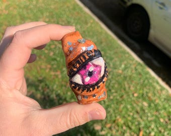 Pink Star Eye Mini Bic Sculpted Lighter Case