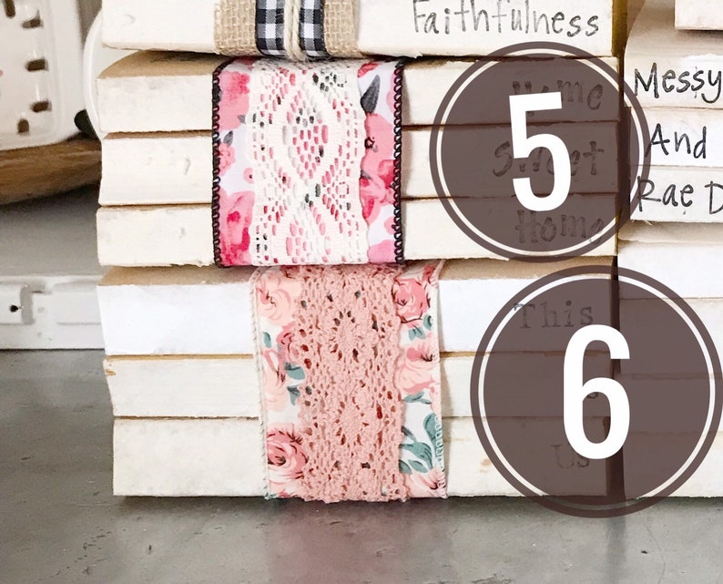 Personalized Books Ribbon Wrapped Books Etsy