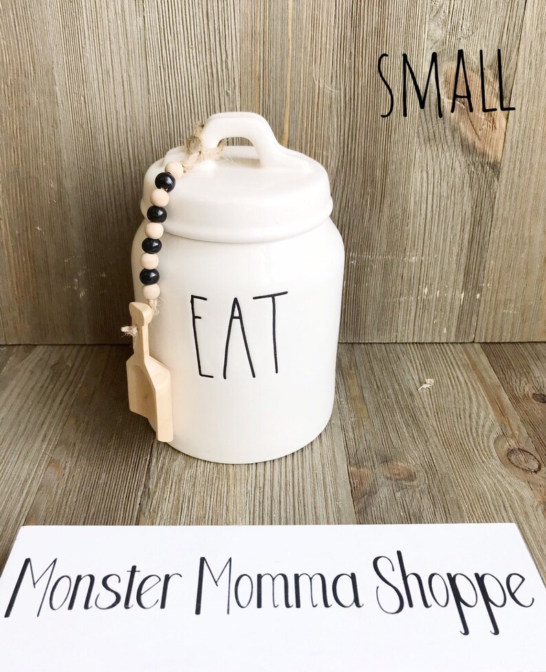 Canister Scoops Natural & Black Etsy