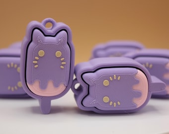 Ice Cream Clicker Fidget Toy for Stress Relief, Ice Cream Keychain