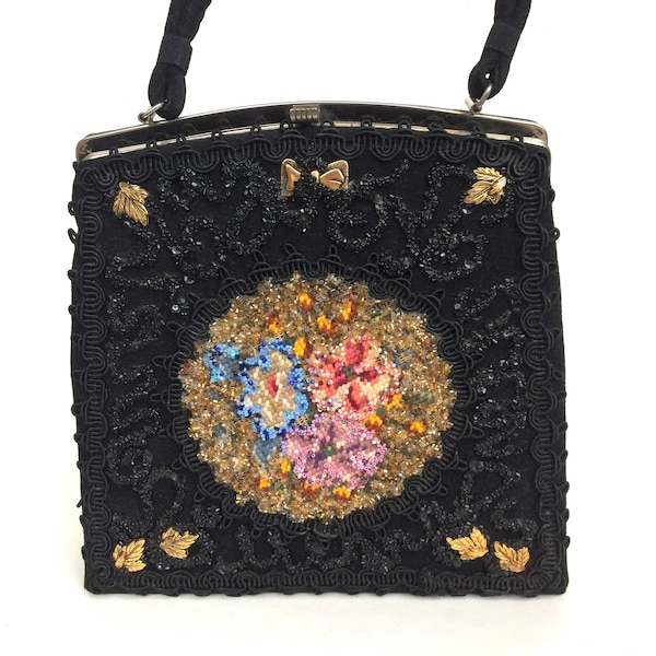 Vintage Purse Caron of Texas Large Embellished Unique Vintage Gift