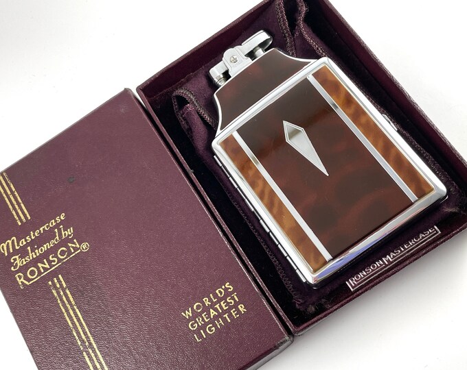Vintage Cigarette Case Lighter Combo Ronson Etsy
