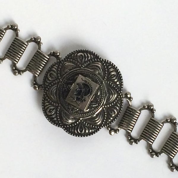 Vintage Bracelet Victorian Revival Roman Intaglio Unique Vintage Gift