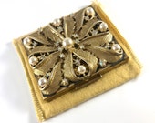Vintage Compact Pearls Rhinestones S F Co 5th Avenue Unique Vintage Gift
