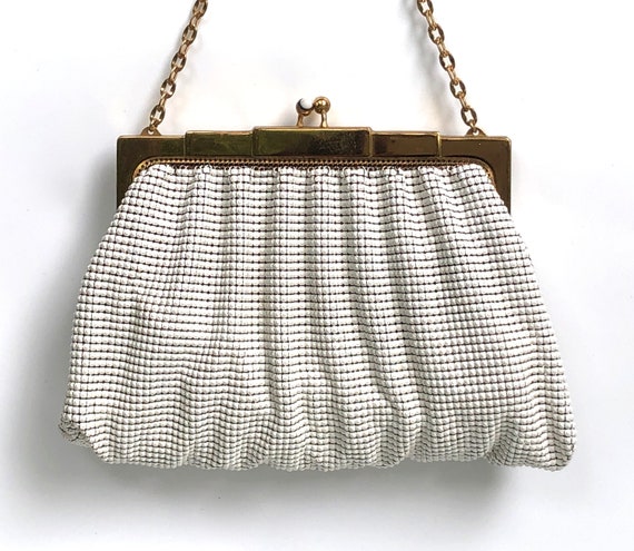 Vintage Purse Whiting and Davis Art Deco White Mesh Evening - Etsy