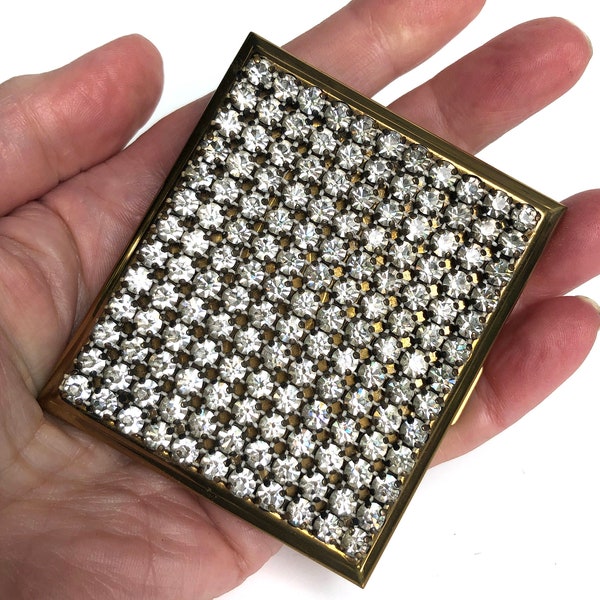 Vintage Compact Rhinestone Cover Unique Vintage GIft