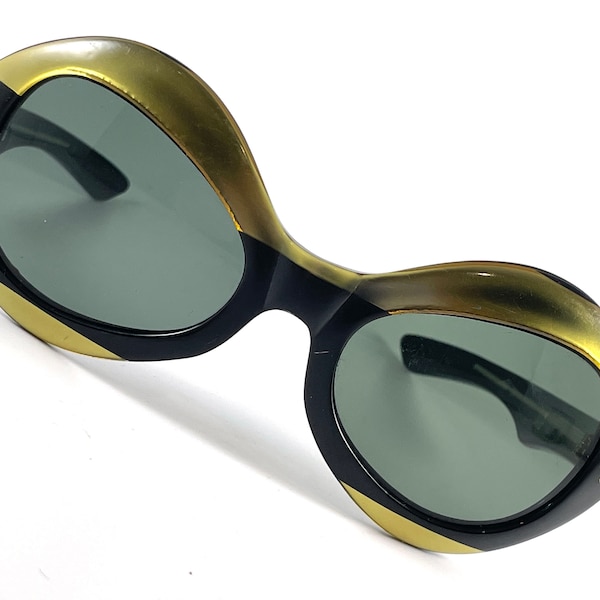 Vintage Sunglasses FRANCE Gold and Black