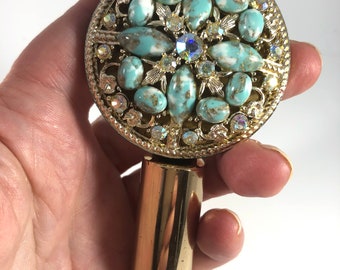 Lápiz labial vintage adornado con espejo plegable regalo vintage único