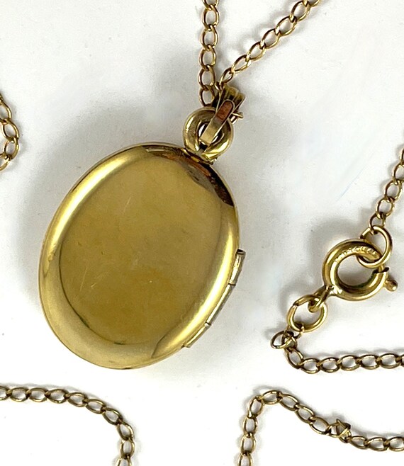 Vintage Locket Mini Oval Photo Pendant Necklace - image 10