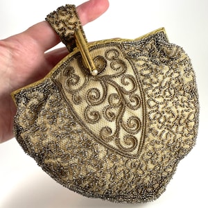 Monedero vintage Art Déco con cuentas, regalo único para novia o boda.