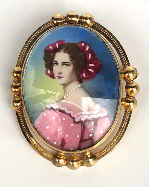 英国アンティーク ミニチュアポートレート 肖像画 ペア 英国アンティーク ミニチュアポートレート 肖像画 ペア