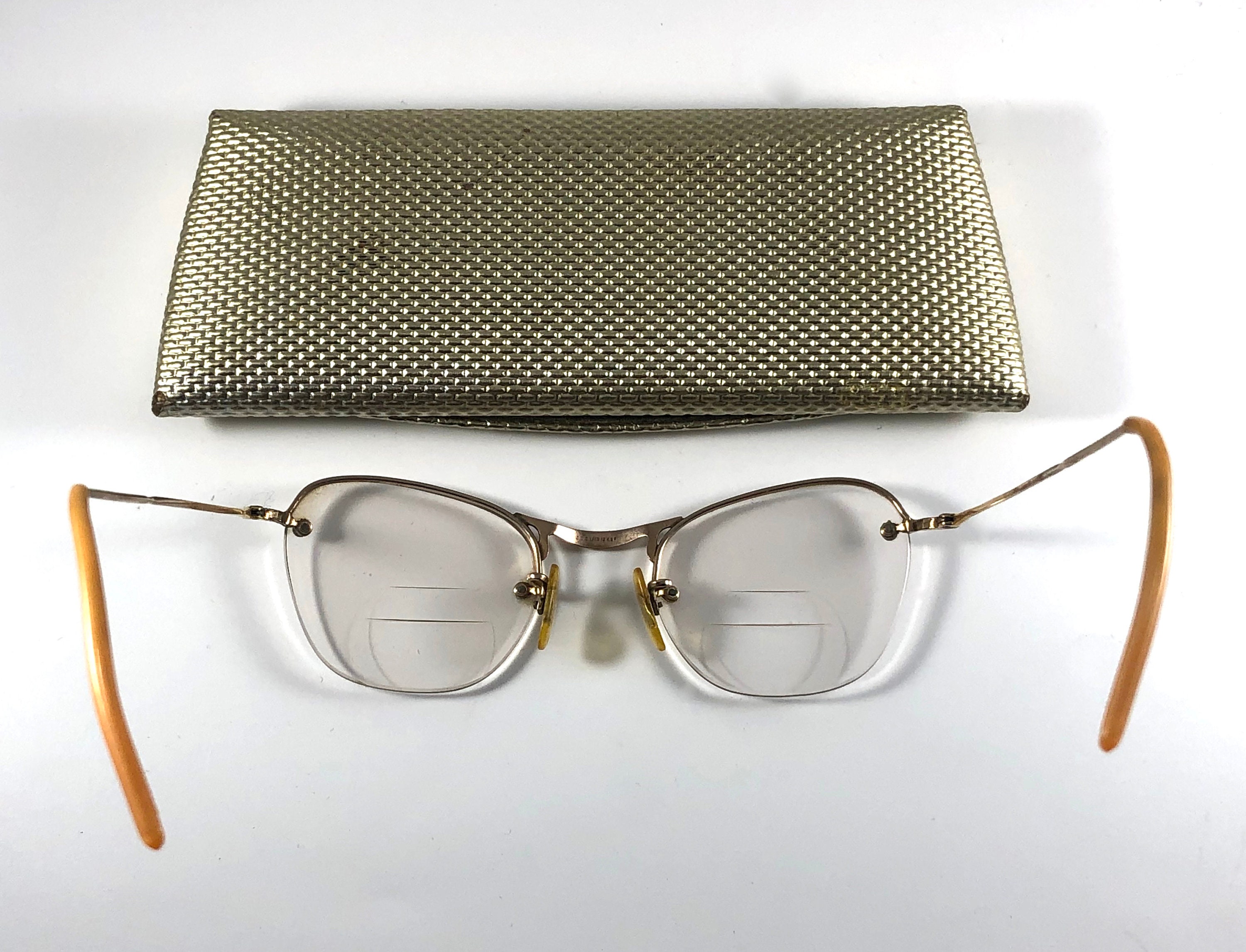 Vintage Eye Glasses C.O.C. 12k G.F. With Case Mid Century