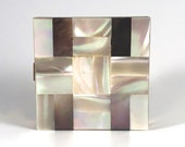 Vintage Compact Mother of Pearl Mosaic Unique Vintage Gift