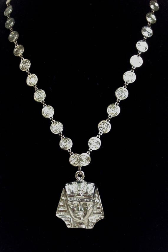 Egyptian Revival Necklace King Tut Unique Vintage 