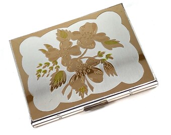 Vintage Compact Elgin Amerikanischer Hartriegel Floral