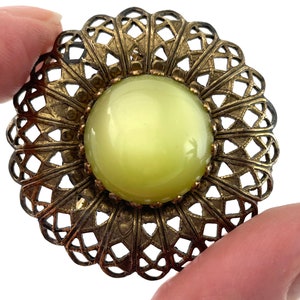 Vintage Brooch Czech Moon glow