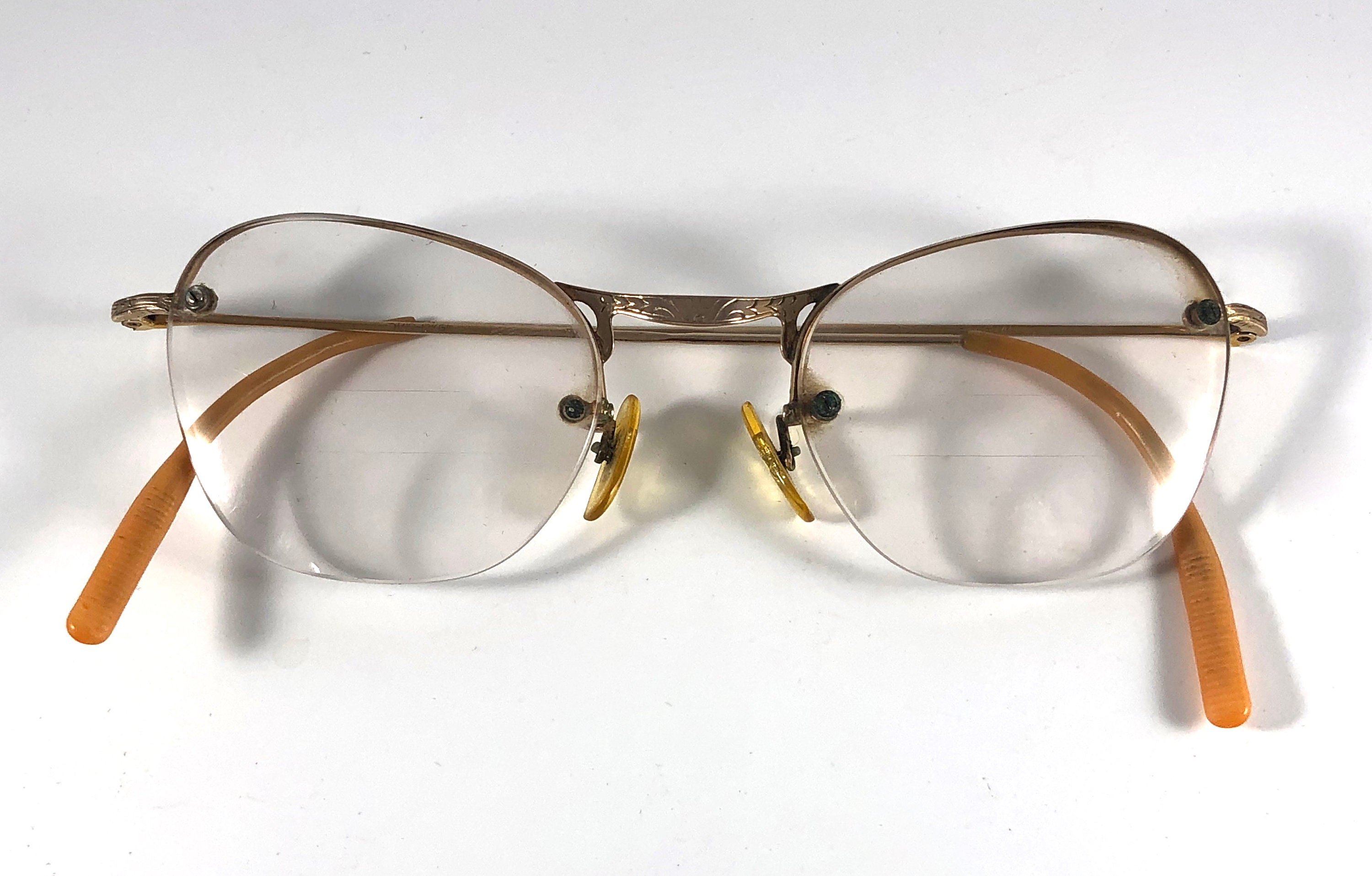Vintage Eye Glasses C.O.C. 12k G.F. With Case Mid Century