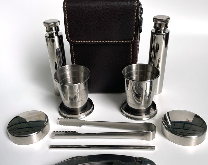 Vintage Cocktails Kit Mini Travel Bar Set Etsy